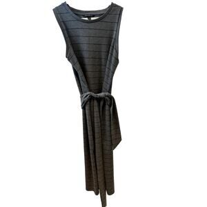 Banana Republic Sleeveless Shift Dress Women's Size Small Striped Grey & Black